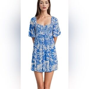 ROXY Golden Dawn Short Sleeve Printed Mini Dress